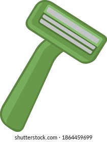 Vector illustration of emoticon of a razor