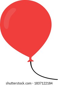 
Ilustración vectorial del emoticono de un globo rojo