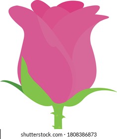 Vector illustration of an emoticon of a rose