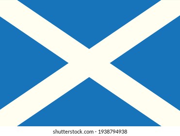 Vector illustration of emoticon of scotland flag