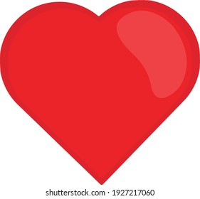 Vektorgrafik von Emoticon in Form eines roten Herzens
