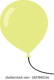 Vector illustration of emoticon of a yellow balloon