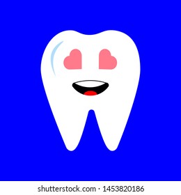 Vector illustration of emoticons for design in dental or children's clinics, postcards, posters, stickers, magnets, packaging. EPS10
