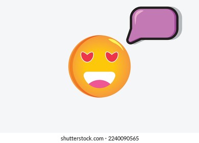 Vector illustration emotion in love