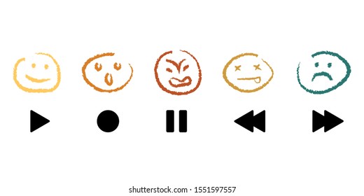 vector illustration for emotional patterns detection measurement and control for cognitive therapy visuals