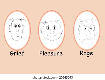 vector illustration "emotions "
