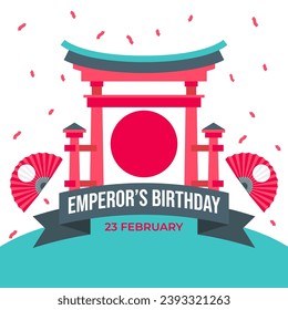 Vector illustration Emperor's Birthday. The Day of Japan illustration vector background. Vector eps 10