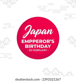 Vector illustration Emperor's Birthday. The Day of Japan illustration vector background. Vector eps 10