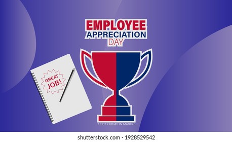 Vector Illustration employee appreciation day MARCH 5