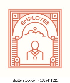VECTOR ILLUSTRATION OF EMPLOYEE ICON CONCEPT