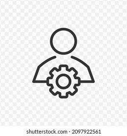 Vektorgrafik des Mitarbeitermanagementsymbols in dunkler Farbe und transparentem Hintergrund (png).