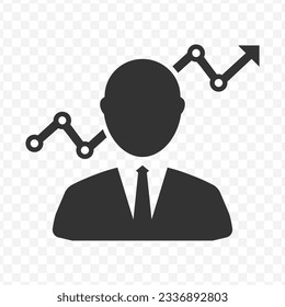 Icono vectorial de los beneficios de los empleados en color oscuro y fondo transparente (PNG).