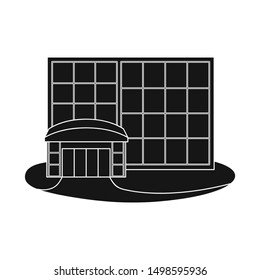 Vector illustration of emporium and shop logo. Set of emporium and window stock vector illustration.