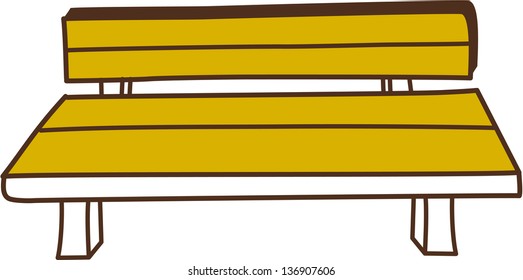 Vector illustration of an empty bench