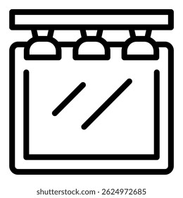Vector illustration of an empty billboard ready for advertising content