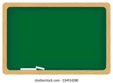 Vector Illustration Empty Blackboard Write On Stock Vector (Royalty ...