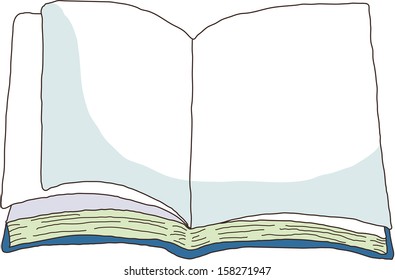 Vector illustration of an empty book