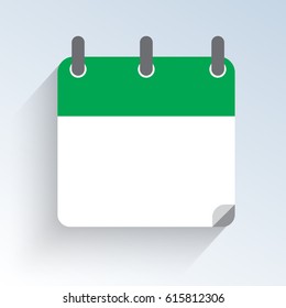 Vector illustration as an empty calendar as an icon.
