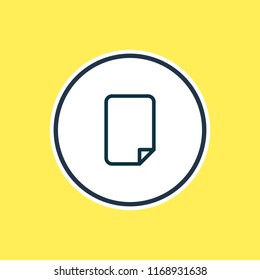 Vector illustration of empty dossier icon line. Beautiful bureau element also can be used as file icon element.