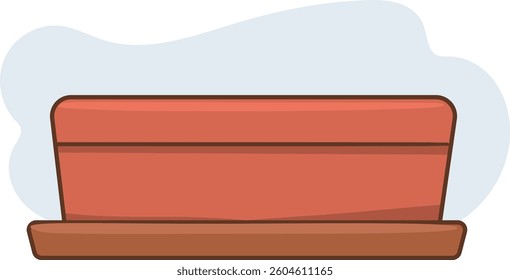 Vector Illustration of an Empty Flowerpot on a White Background