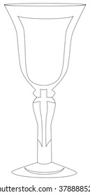 Vector illustration of empty glass for cocktail