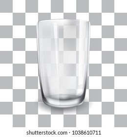 Vector illustration of empty glass cup