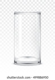 Vector Illustration Of Empty Glass Cup