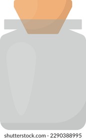 Vector illustration of an empty glass jar. Flask with only air.