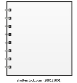 Vector illustration of an empty open notepad for your design