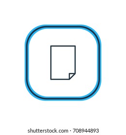 Vector Illustration Of Empty Outline. Beautiful Page Element Also Can Be Used As File  Element.