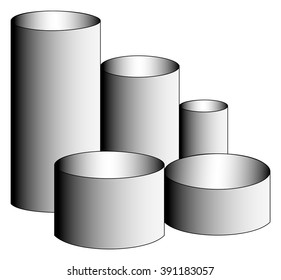 Vector illustration of the empty pencil holder