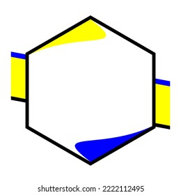 Vector illustration. Empty quote template. Hexagon design element for ads, promotion, information, note, message, motivation, comment