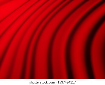 Vector illustration. Empty red closed curtains backgroun