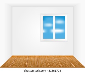 Vector illustration of empty room