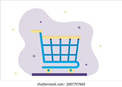 Vector illustration of an empty shopping cart
