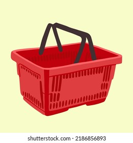 Vector illustration of an empty shopping cart.