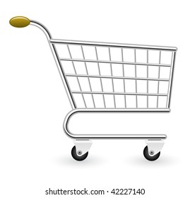 Vector illustration of empty shopping cart
