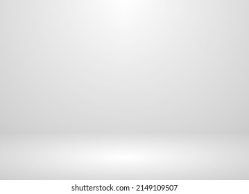 Vector illustration empty studio background. Luxury gray abstract background for product display. Empty studio room with spotlight effect backdrop. Gray neutral mockup.