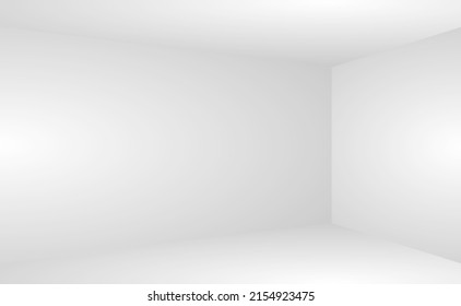 Vector illustration empty studio background. Luxury gray abstract background for product display. Empty studio room with spotlight effect backdrop. Gray neutral mockup.