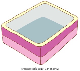 Vector illustration of an empty swimming pool
