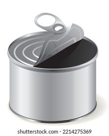 Vektorgrafik einer leeren Zinndose