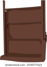 Ilustración vectorial de un nicho de pared vacío. Estante de pared de barro aislado sobre fondo blanco 