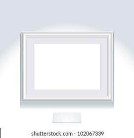 ilustración vectorial del marco blanco vacío