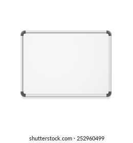 Vector illustration. Empty whiteboard for business presentations or teaching