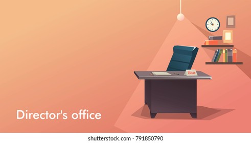 vector illustration empty workplace vacancy on leadership or leadership position in the company