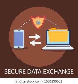 Vector Illustration Of Encryption & Technology Concept With 