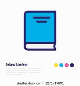 Vector illustration of encyclopedia icon colored line. Beautiful read element also can be used as tutorial icon element.