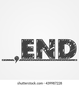 Vector illustration of end symbol