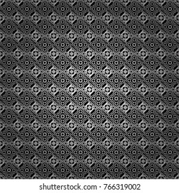 Vector illustration. Endless abstract seamless pattern. Gray, black and white background texture.