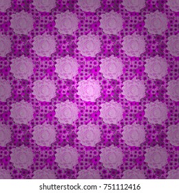 Vector illustration. Endless floral abstract seamless pattern. Background texture in magenta, purple and pink colors.
